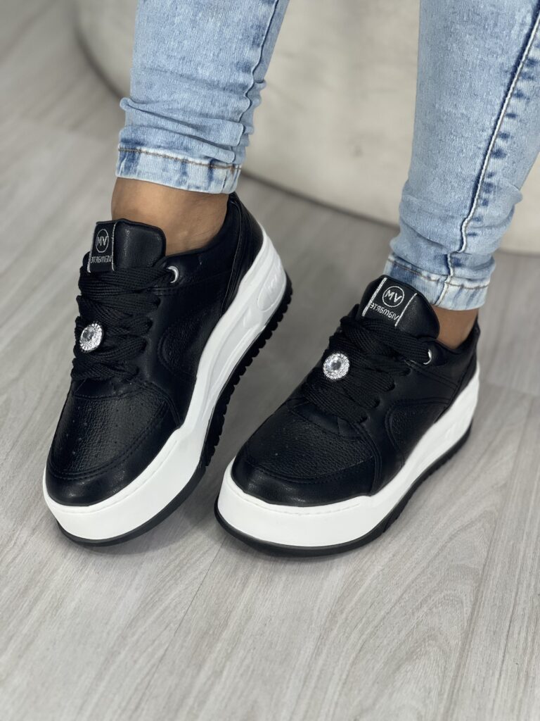 tênis casual preto via marte 061 001 02
