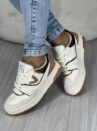 tênis casual bege/marrom off white/preto via marte 042 004 06