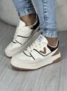 tênis casual bege/marrom off white/preto via marte 042 004 06