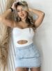 saia jeans paty lavagem clara
