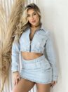 saia jeans paty lavagem clara