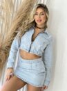 saia jeans paty lavagem clara