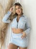saia jeans paty lavagem clara