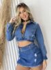 jaqueta jeans gabi lavagem escuro