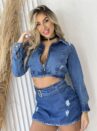 jaqueta jeans gabi lavagem escuro