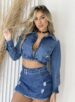 jaqueta jeans gabi lavagem escuro