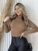 blusa térmica canelada com gola