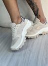 tênis jogging bege marrom via marte 022 004 04