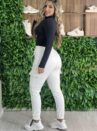 calça jogger moletom bianca bege