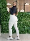 calça jogger moletom bianca bege