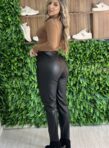 calça zara courino