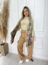 calça pantalona mônica bege
