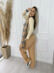 calça pantalona mônica bege