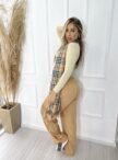 calça pantalona mônica bege