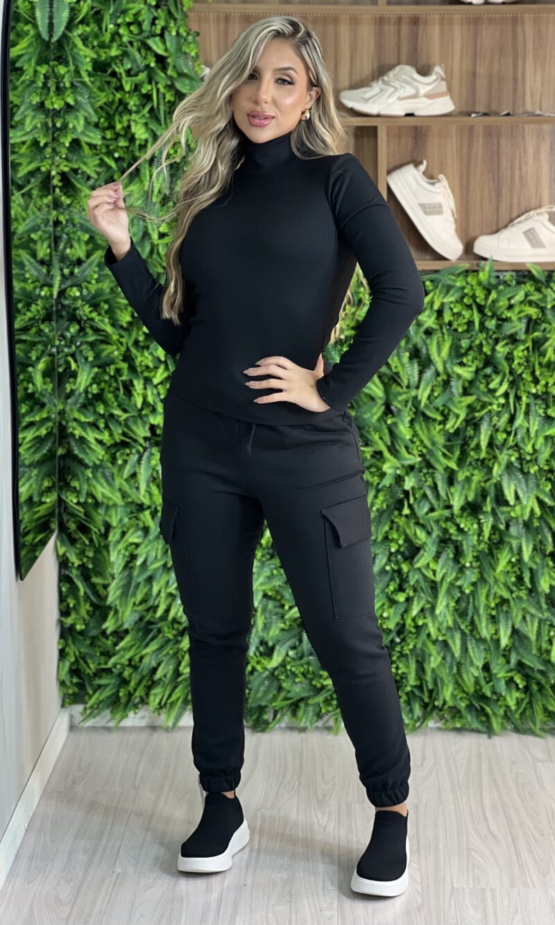 calça jogger moletom bianca marrom