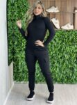 calça jogger moletom bianca marrom