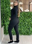 calça jogger moletom bianca marrom
