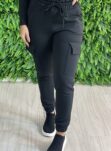 calça jogger moletom bianca marrom