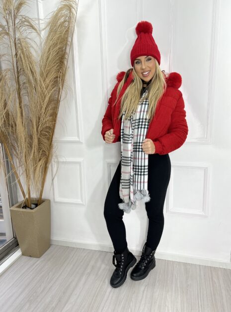 jaqueta puffer kelly vermelho