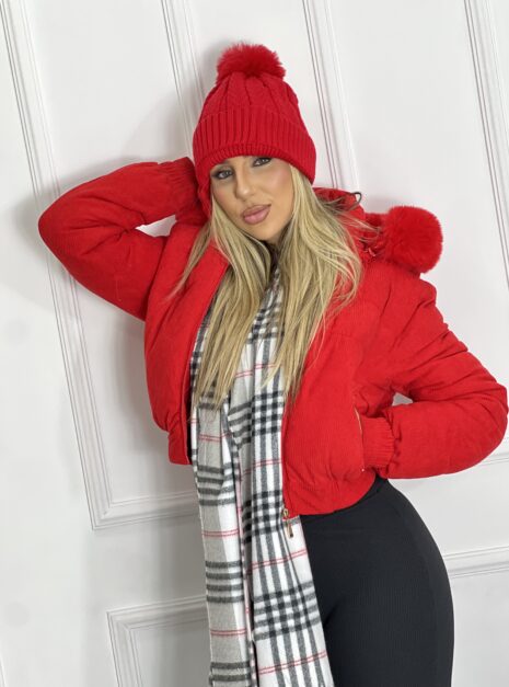 jaqueta puffer kelly vermelho