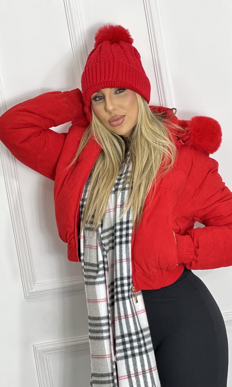 jaqueta puffer kelly vermelho