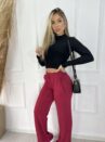 calça pantalona mari vermelho