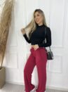 calça pantalona mari vermelho