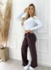 calça pantalona mari marrom