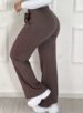 calça pantalona mari marrom