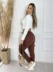 calça jogger moletom bianca marrom