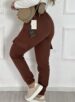 calça jogger moletom bianca marrom