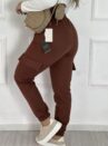 calça jogger moletom bianca marrom