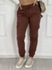calça jogger moletom bianca marrom