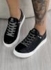 tênis casual brilho preto via marte 016 002 01