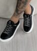 tênis casual brilho preto via marte 016 002 01