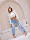 cropped manga longa mariluz creme