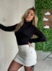 blusa térmica canelada com gola