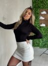 blusa térmica canelada com gola