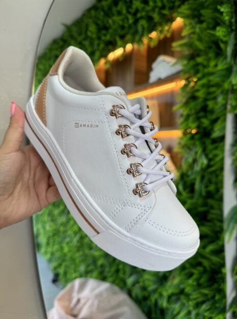 tênis snk branco/ rosé ramarim 24 93107