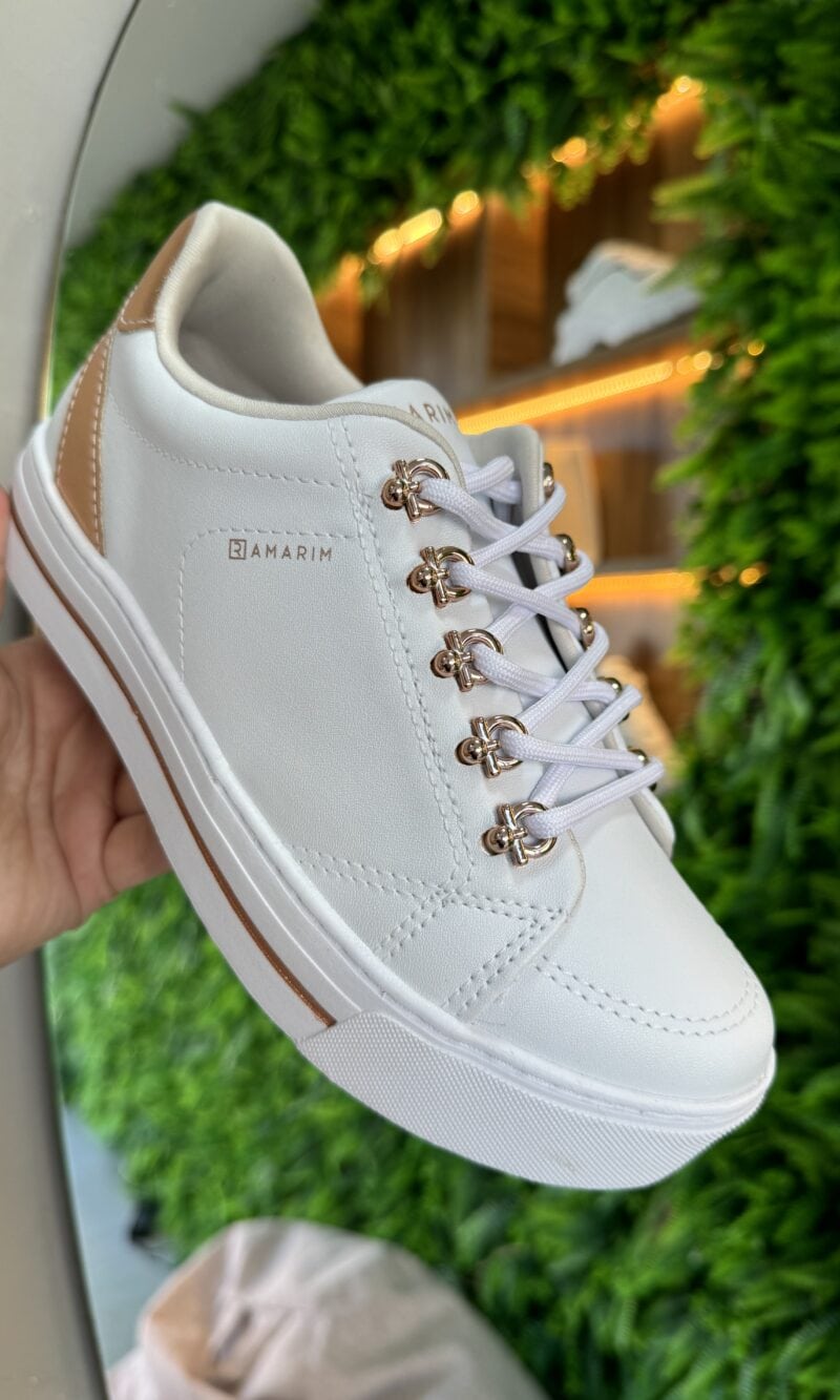 tênis snk branco/ rosé ramarim 24 93107