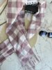 lenço flanelado xadrez rosé