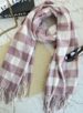 lenço flanelado xadrez rosé