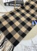 lenço flanelado xadrez preto/bege