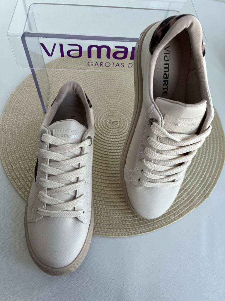 tênis casual marrom/off via marte 082 002 04 tênis casual marrom/off via marte 082 002 04