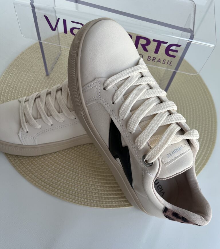 tênis casual marrom/off via marte 082 002 04 tênis casual marrom/off via marte 082 002 04