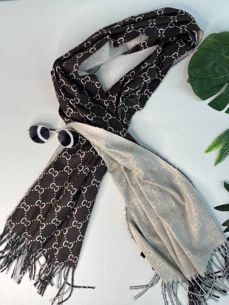 lenço franja cc marrom lenço franja cc marrom