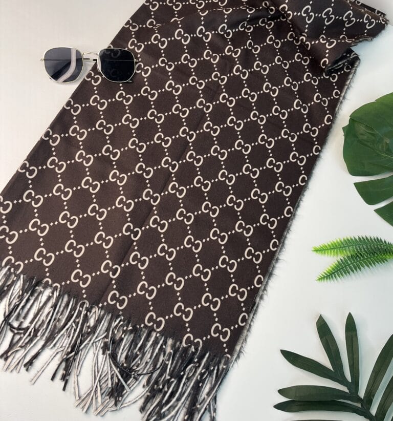 lenço franja cc marrom lenço franja cc marrom