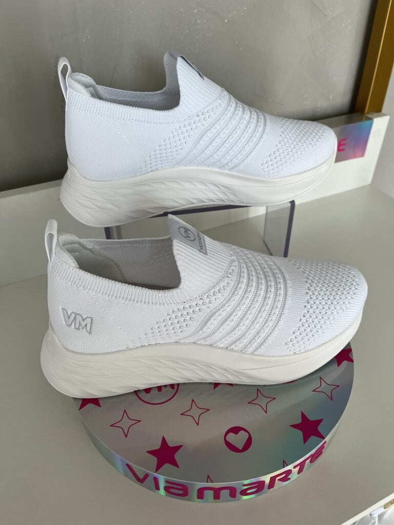 tênis knit branco via marte 23 19001 01 tênis knit branco via marte 23 19001 01