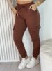 calça jogger moletom bianca marrom