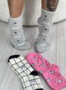 meia soquete colorido kit 3 pares 7740.001